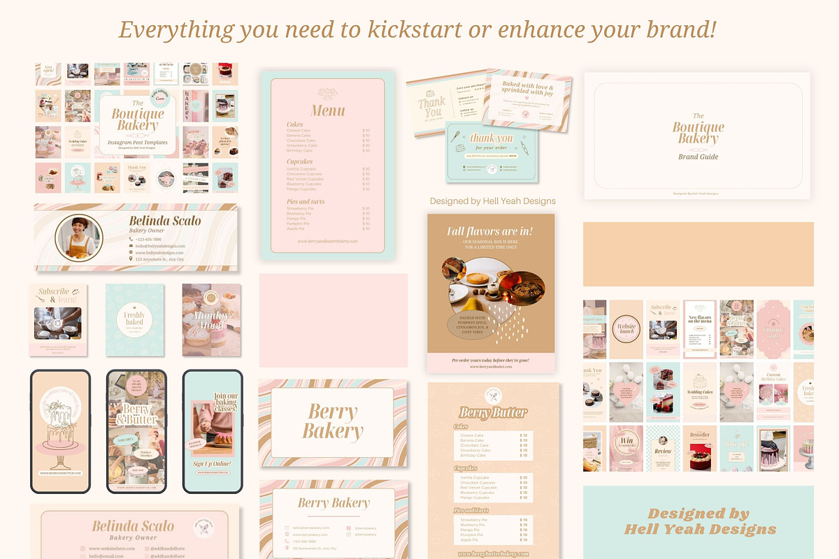 Boutique Bakery Branding Starter Kit, a Branding & Logo Template by Hell Yeah Designs (Photo 5 of 19)