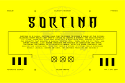 VB Sortina - Futuristic Display Font, a Sans Serif Font by VALIANTBROTHA (Thumbnail 1 of 11)