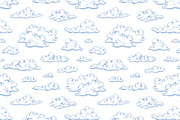 Hand-drawn clouds seamless patterns, a Pattern Graphic by Good Studio (Thumbnail 3 of 5)