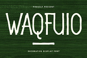 Waqfuio Decorative Display Font, a Sans Serif Font by Maulana Creative (Thumbnail 1 of 7)