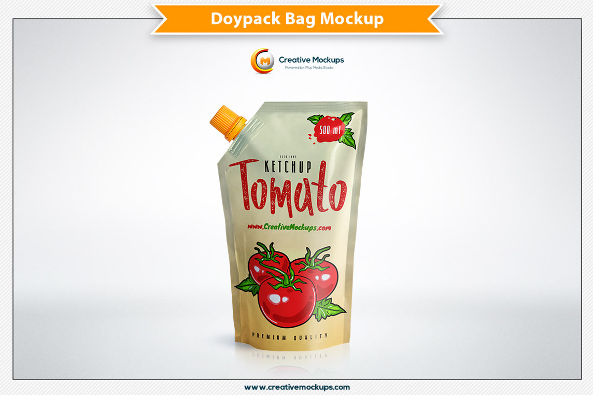 Corner Spout Doypack Bag Mockup, a Cups & Container Mockup by Plus Media (Photo 1 of 5)