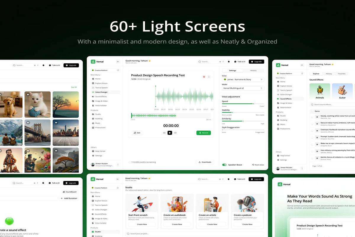 AI Voice Intelligence UI Kit, an UI Kit Template by Lumina_ui_ux202 (Photo 6 of 8)