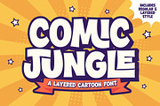 Comic jungle a playful cartoon font, a Sans Serif Font by Blankids Studio (Thumbnail 1 of 12)