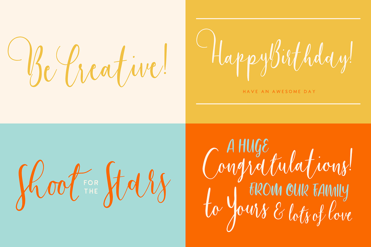 Bouncy Castle Calligraphy Font preview 4