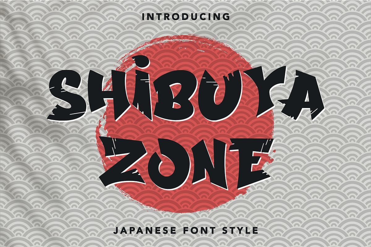 Shibuya Zone - Japanese Font Style, a Font by Arendxstudio (Photo 1 of 9)
