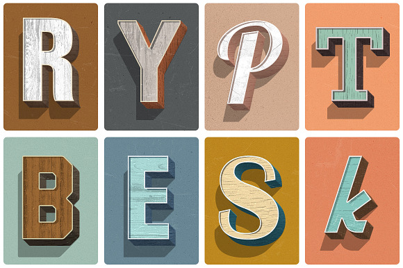 3D Wood Layer Styles For Photoshop