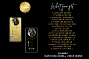 Black & Gold | Business Branding Kit, a Stationery Template by CoCreatorDesigns (Thumbnail 2 of 10)