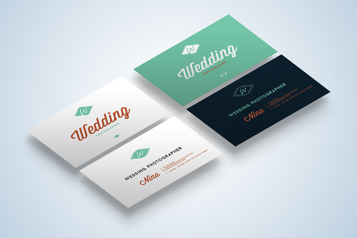 Wedding Business Cards Mock-Up, a Business Card Template by The Petim (Photo 1 of 5)