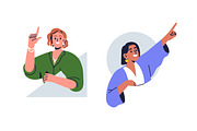 Curious people peeking, peeping set, a Person Illustration by Good Studio (Thumbnail 6 of 6)