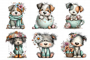 Whimsical Spring Dogs Clipart, an Illustration by Daily.Designs (Thumbnail 4 of 7)