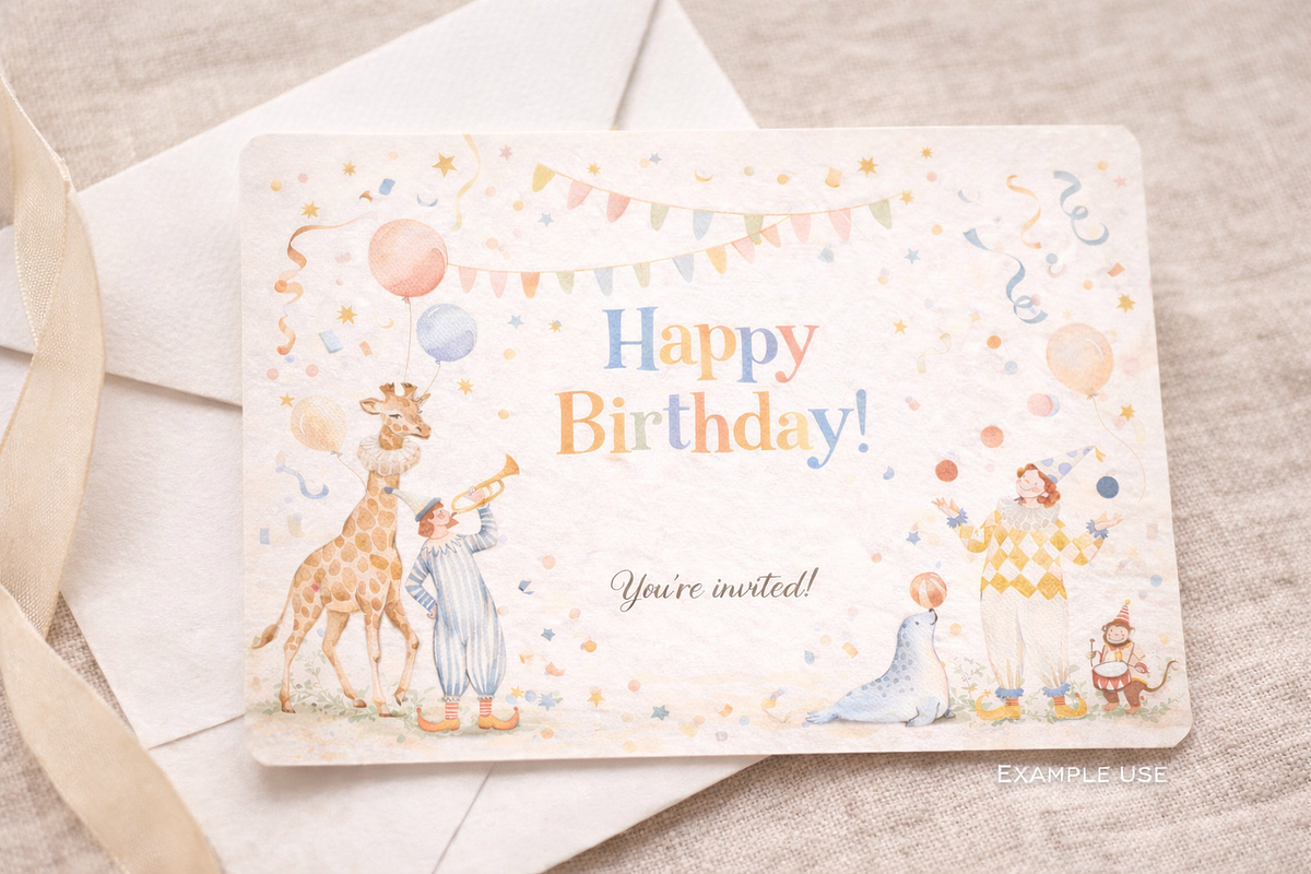 Circus Watercolor Clipart Set, a Decorative Illustration by Lembrik's Artworks (Photo 5 of 5)