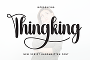 Thingking | Script Font, a Handwritten Font by Scratchones (Thumbnail 1 of 9)