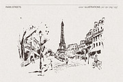 Paris Street Scene Sketches, a Work Illustration by TheMountBirdStudio (Thumbnail 4 of 7)