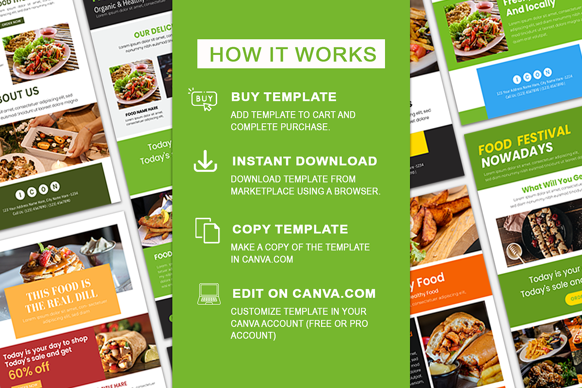 Food Email Marketing Canva Template, a Templates & Theme by Waliullah Solutions (Photo 7 of 7)