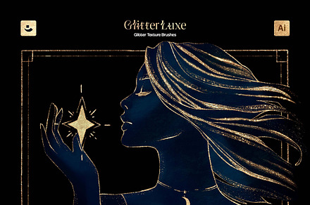 Illustrator Glitter Texture Brushes, a Layer Style Add-On by pixelbuddha.net