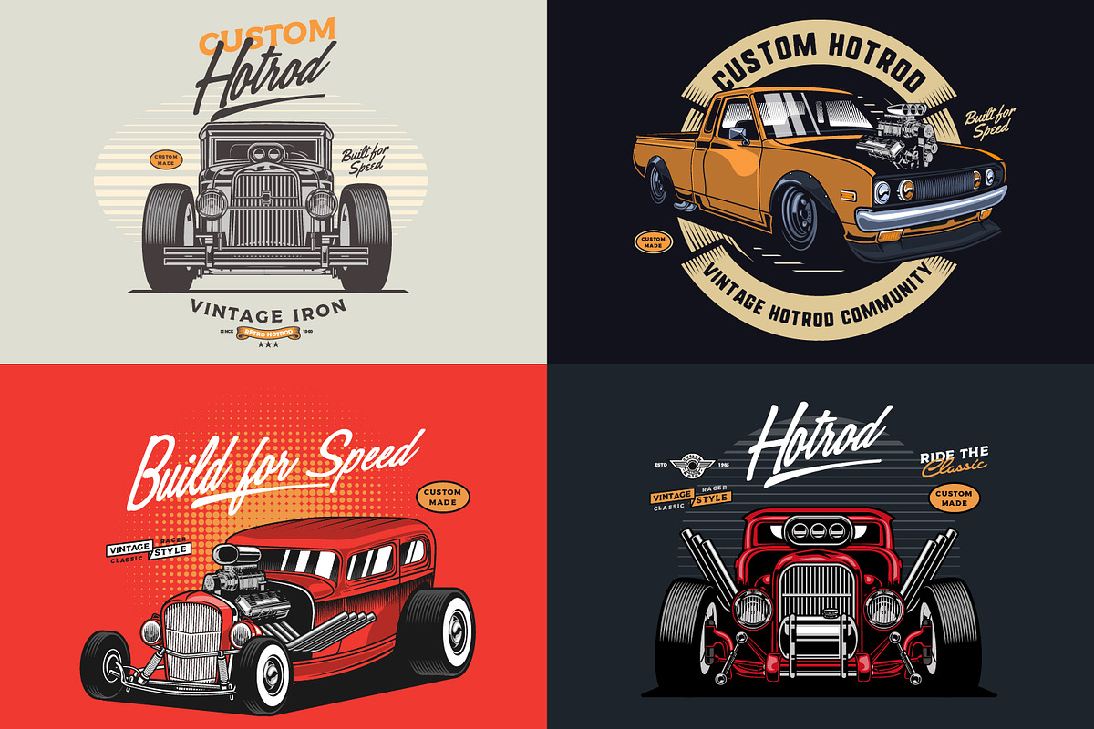 Hotrod Vector cars, an Illustration by The BolzStudio (Photo 3 of 6)