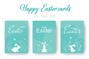 Happy Easter flyers set, a Card Template by Tati_Kli