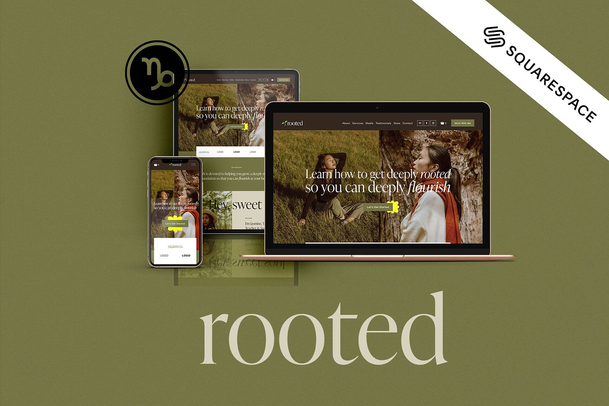 Rooted Squarespace Website Template, a Squarespace Template by The Humanista Co. (Photo 1 of 20)