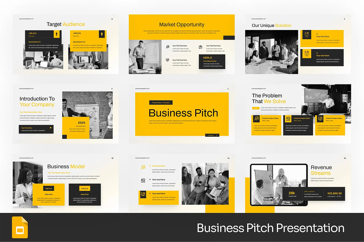 Business Pitch Google Slides, PPoint