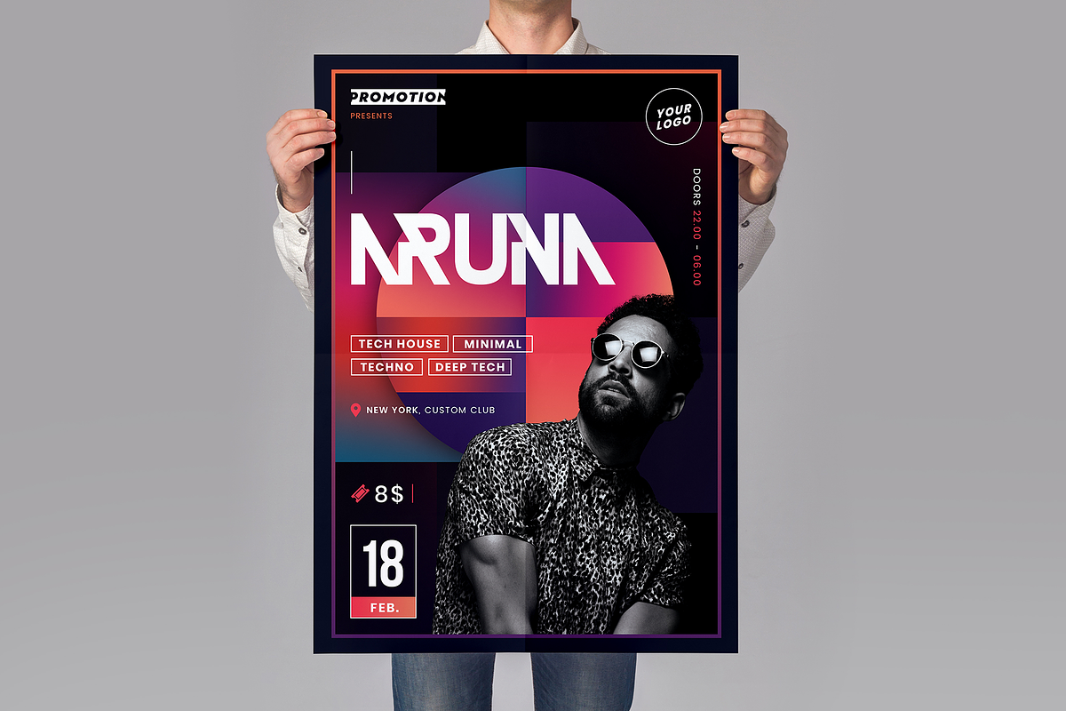 Minimal Party Flyer Template, a Flyer Template by Grand Design (Photo 2 of 4)