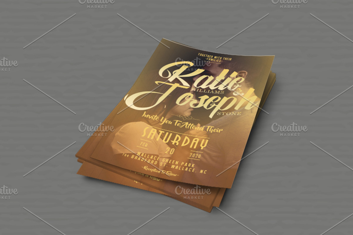 Gold Wedding Invitation, an Invitation Template by Tiaga (Photo 2 of 3)