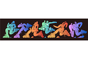 Running people set + backgrounds, a Sport Illustration by PaperTrident (Thumbnail 8 of 13)