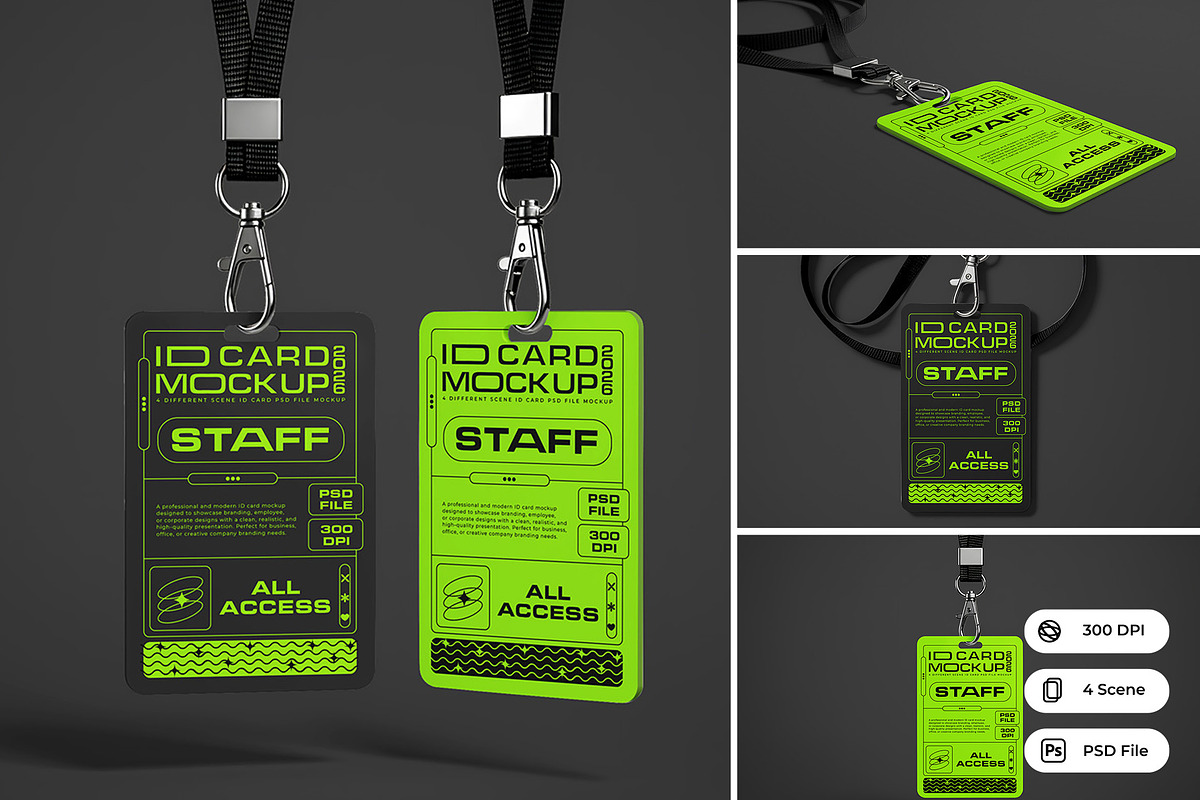 ID Card Mockup, a Product Mockup by Nathatype (Photo 1 of 9)