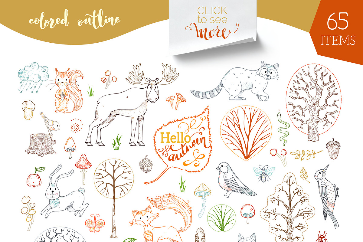 Woodland Animals Pack, an Animal Illustration by MaljukArt (Photo 4 of 15)