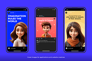 125 Animoji Style Avatars - Children, a Characters & Person 3D Model by Digital Blood (Thumbnail 5 of 13)