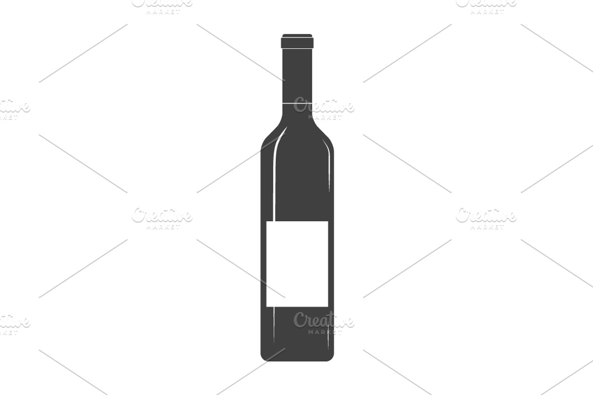 Wine Set. Monochrome Icons, Elements, a Food Illustration by Gomolach (Photo 9 of 13)