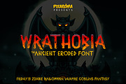 Wrathobia Display Font, a Symbol Font by pixaroma (Thumbnail 1 of 17)
