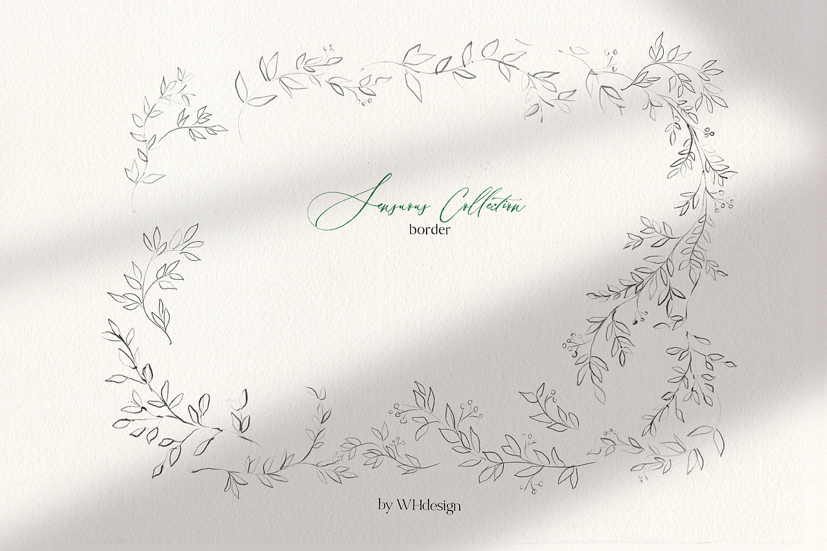 Sensuous Line Floral Crests Wreaths, an Illustration by whiteheartdesign (Photo 5 of 9)