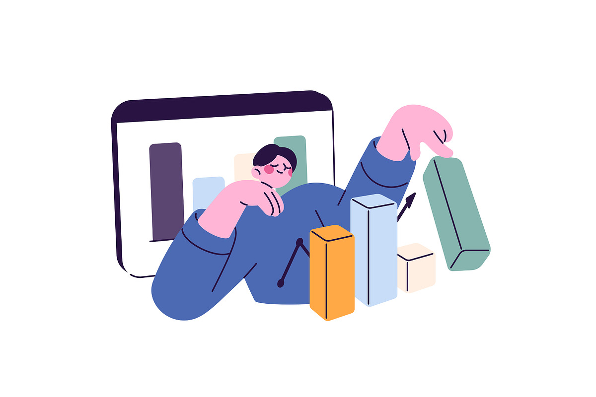 People work with data, analysis set, a Work Illustration by PaperTrident (Photo 10 of 12)