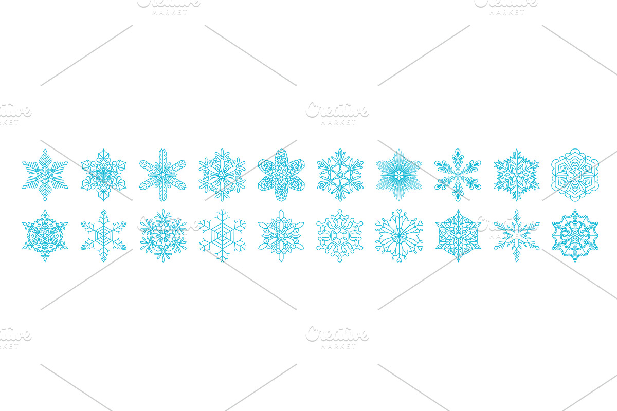 Snowflakes, different shapes, an Object Graphic by sceptical cactus