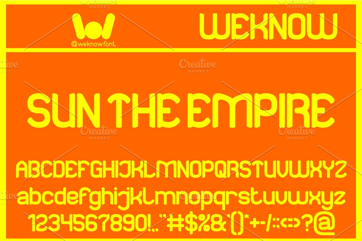 Sun The Empire font, a Sans Serif Font by weknow (Photo 1 of 8)