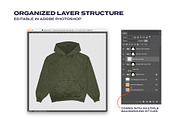 Vintage Oversized Retro Hoodie Mock, a Hoody Mockup by DESIGN SHTUFF (Thumbnail 4 of 5)