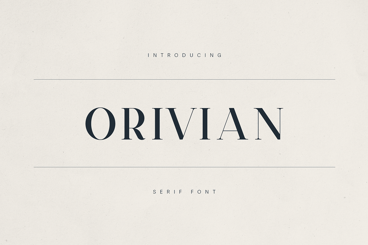Orivian – A Refined Serif Font, a Serif Font by Only Fonts (Photo 1 of 11)