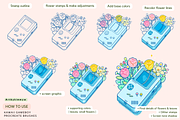Procreate Kawaii Art Floral Brushes, a Brush Add-On by Artbykimmyw (Thumbnail 3 of 11)
