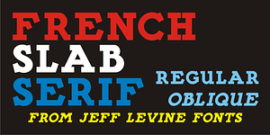 French Slab Serif JNL, a Slab Serif Font by Jeff Levine Fonts