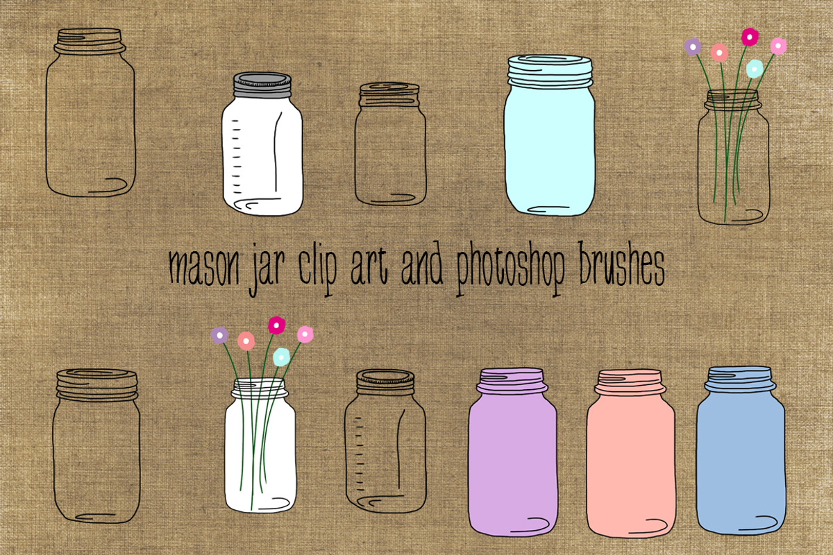 Mason Jars, an Illustration by Maybe Sparrow Designs