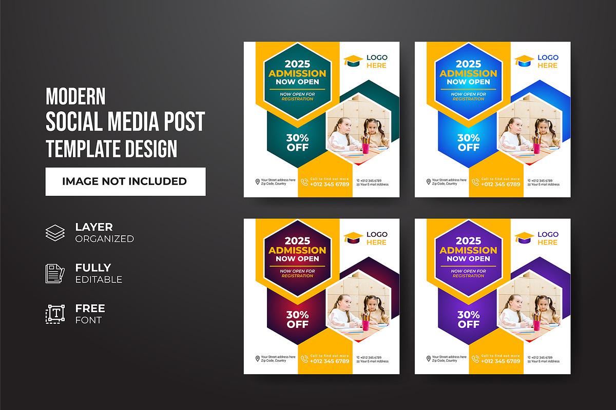 Social Media Post Template, a Social Media Template by gstudiovect21 (Photo 54 of 72)