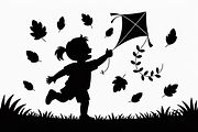 Kids Flying Kite Laser Cut Bundle, an Object Illustration by balal (Thumbnail 9 of 11)