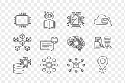 AI Agent Outline Icon Set, an Outline Icon by Unique Design Team (Thumbnail 3 of 3)