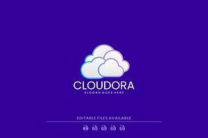 Gradient Line Art Cloud Logo Design, a Branding & Logo Template by Artnivora.Std