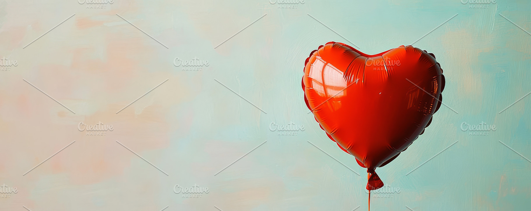 Red heart balloon on textured background, an Abstract Photo by Natalia Klenova's Shop