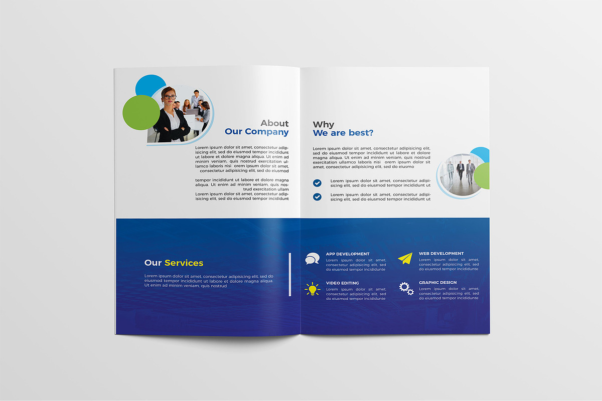 Corporate Bifold Brochure, a Brochure Template by GreenPixi (Photo 3 of 5)