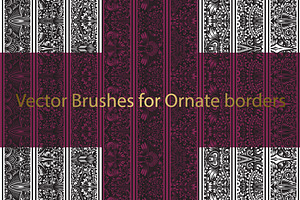 72 Ornate Vector Brushes