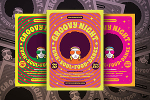 Groovy Party, a Flyer Template by Aiyari Graphic