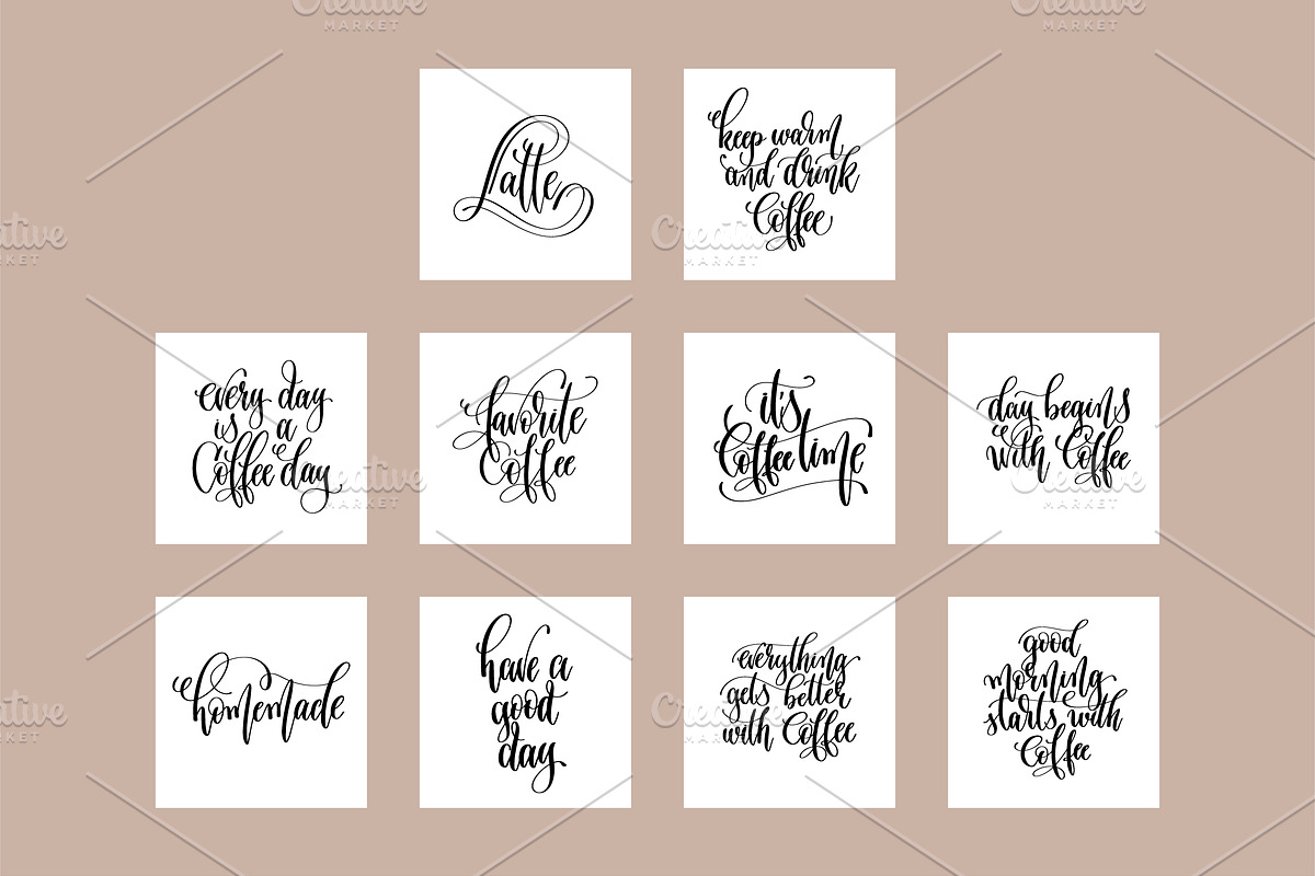 SET OF 100 COFFEE POSTERS, a Card Template by karakotsya (Photo 8 of 8)