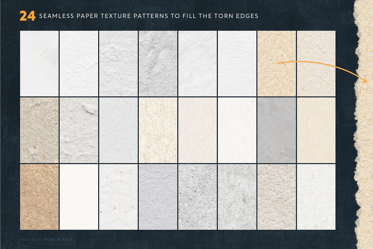 Torn Paper Brushes & Textures, a Brush Add-On by Mera Pixels (Photo 7 of 8)